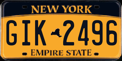 NY license plate GIK2496