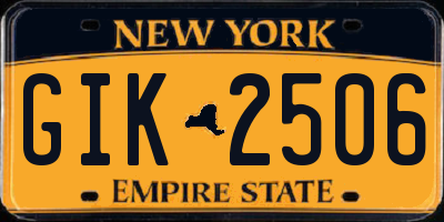 NY license plate GIK2506