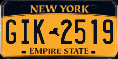 NY license plate GIK2519
