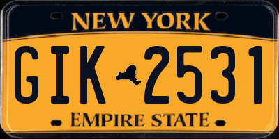 NY license plate GIK2531
