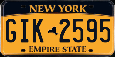 NY license plate GIK2595