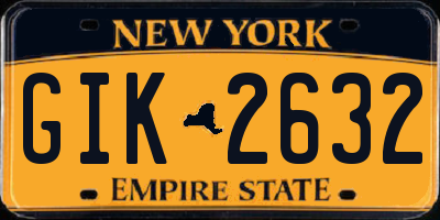 NY license plate GIK2632