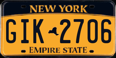 NY license plate GIK2706