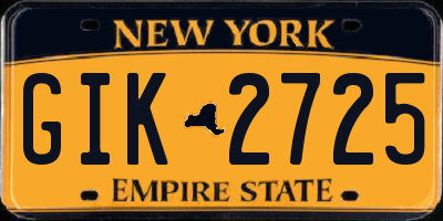 NY license plate GIK2725