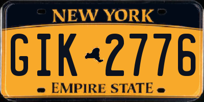 NY license plate GIK2776