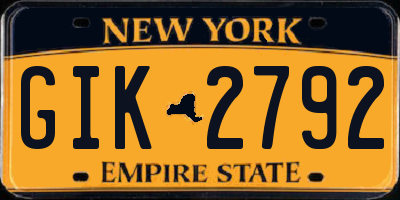 NY license plate GIK2792