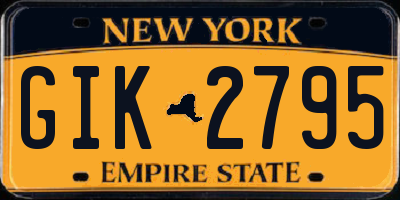 NY license plate GIK2795