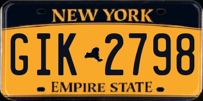 NY license plate GIK2798
