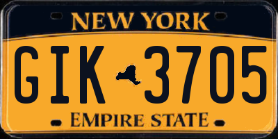 NY license plate GIK3705