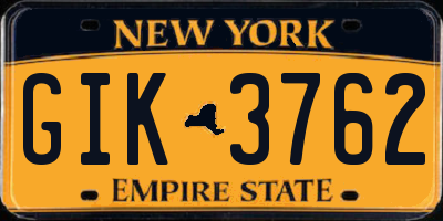 NY license plate GIK3762