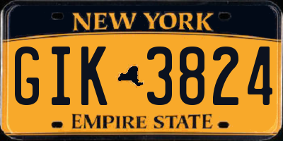 NY license plate GIK3824