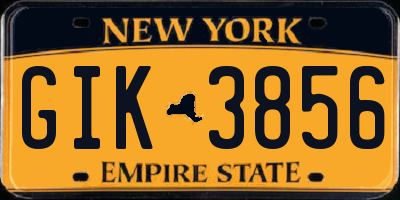 NY license plate GIK3856