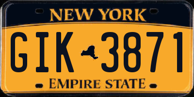 NY license plate GIK3871