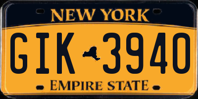 NY license plate GIK3940