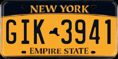 NY license plate GIK3941