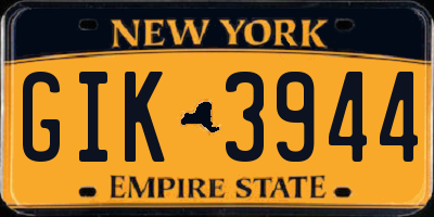 NY license plate GIK3944