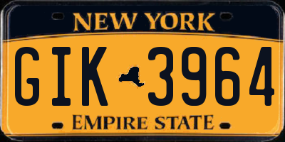 NY license plate GIK3964