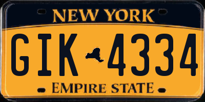 NY license plate GIK4334