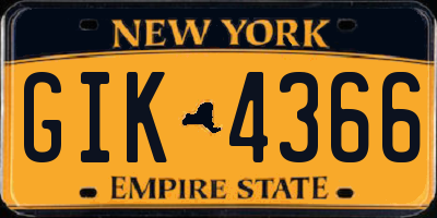 NY license plate GIK4366