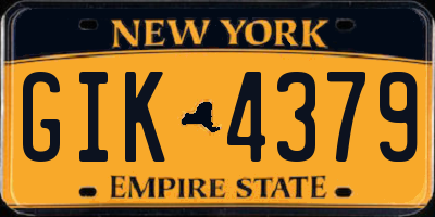 NY license plate GIK4379