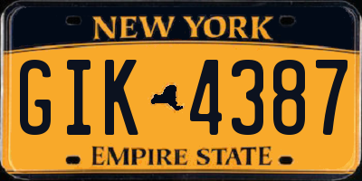NY license plate GIK4387