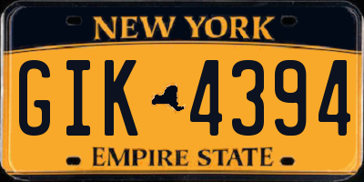NY license plate GIK4394