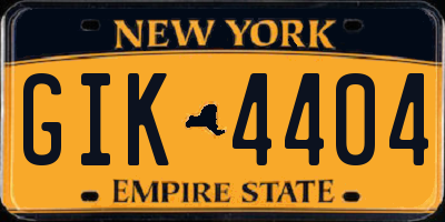 NY license plate GIK4404