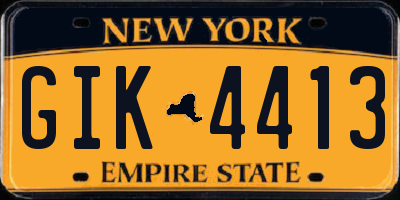 NY license plate GIK4413