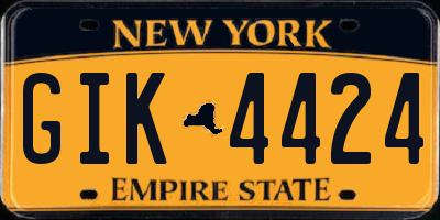 NY license plate GIK4424