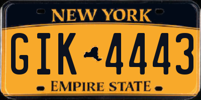 NY license plate GIK4443
