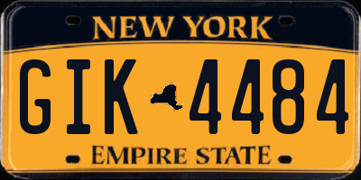 NY license plate GIK4484
