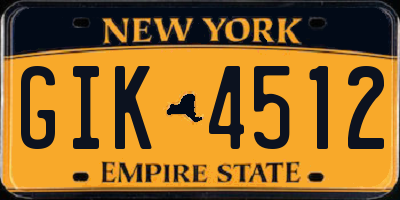 NY license plate GIK4512