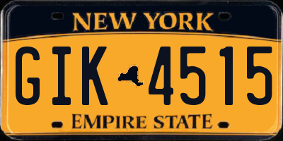 NY license plate GIK4515