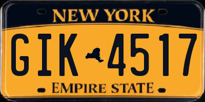 NY license plate GIK4517