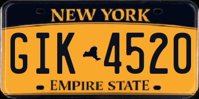 NY license plate GIK4520