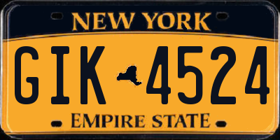 NY license plate GIK4524