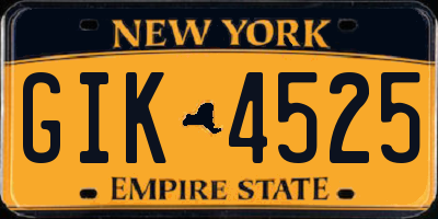 NY license plate GIK4525