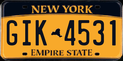 NY license plate GIK4531