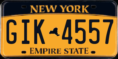 NY license plate GIK4557