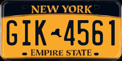 NY license plate GIK4561