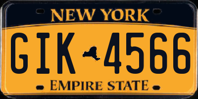NY license plate GIK4566