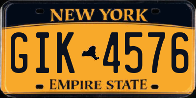 NY license plate GIK4576