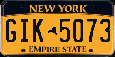 NY license plate GIK5073