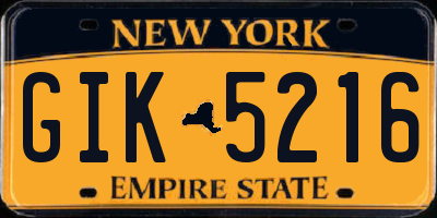 NY license plate GIK5216