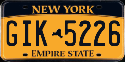 NY license plate GIK5226