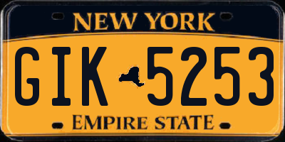 NY license plate GIK5253