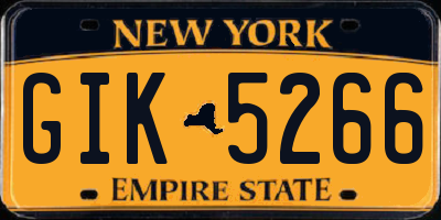 NY license plate GIK5266