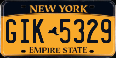 NY license plate GIK5329
