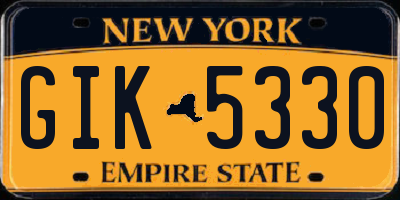 NY license plate GIK5330