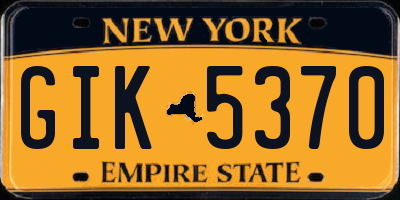 NY license plate GIK5370